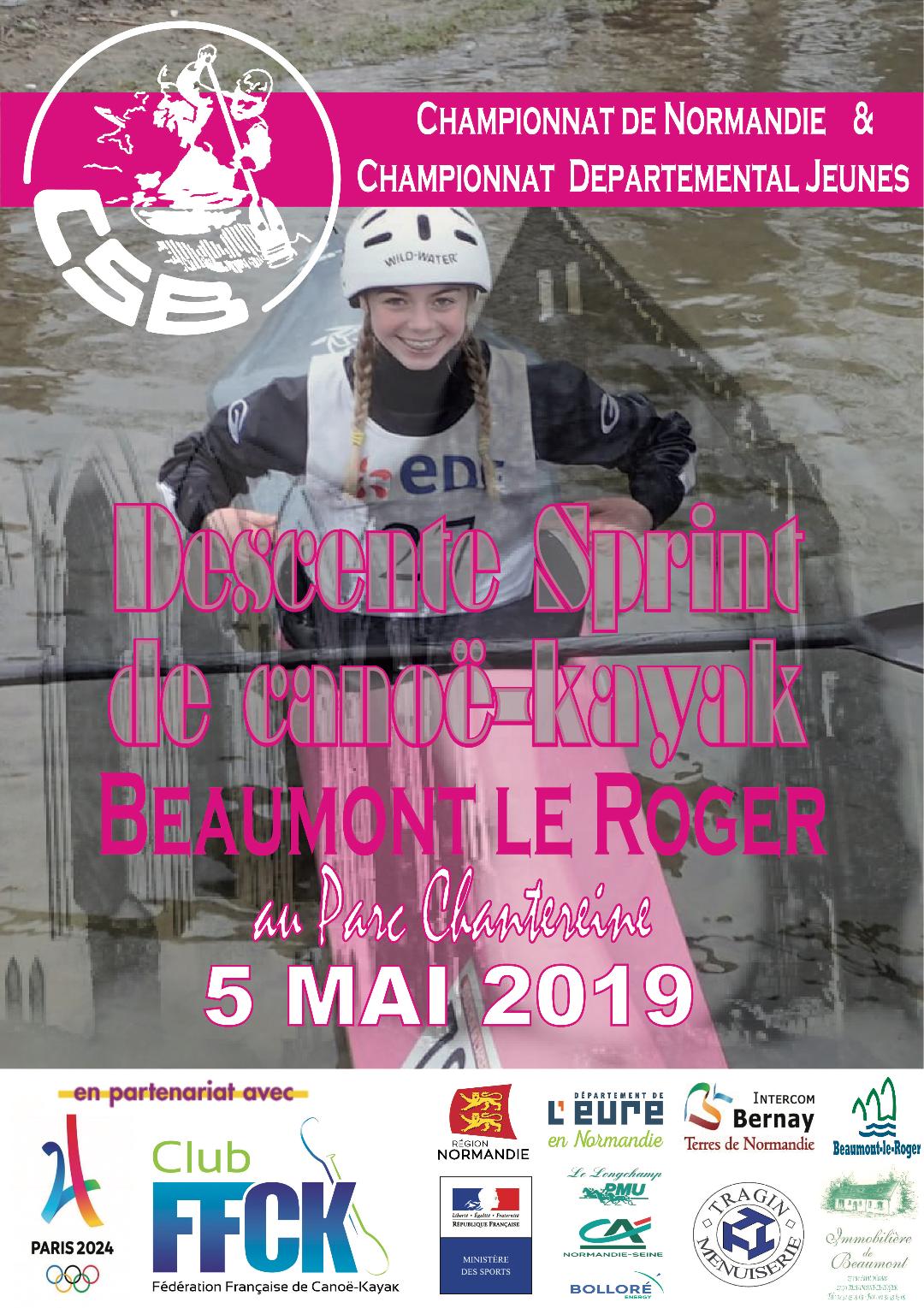 Affiche Championnats Normandie  sprint 2019